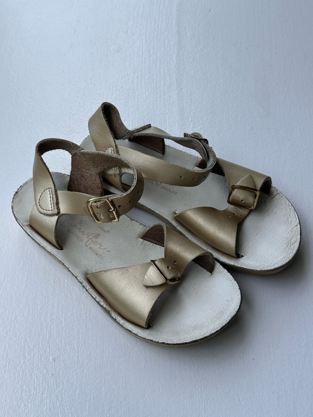 Salt Water Sun-San Surfer Sandal Gold Toddler size 11